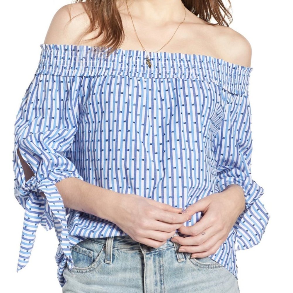Like New Scotch & Soda Off-Shoulder w Tie Sleeve M